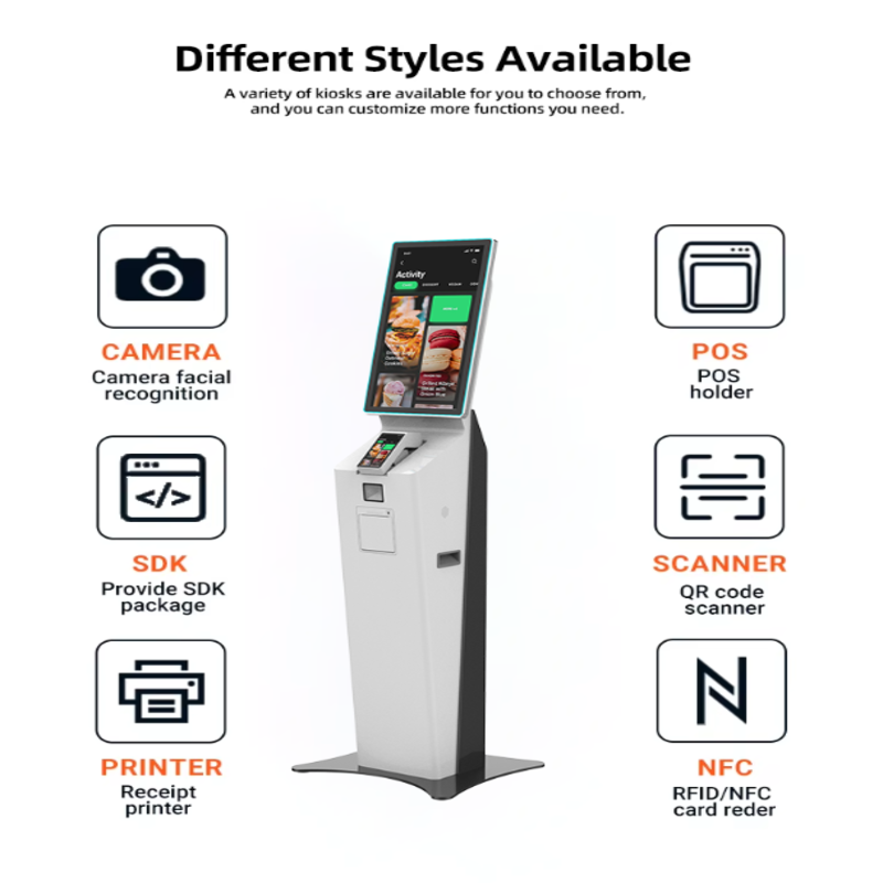 touchscreen ordering kiosk with POS payment